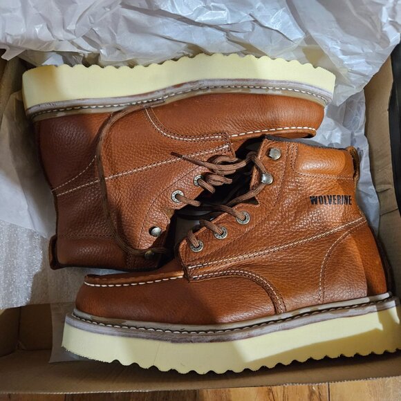 Wolverine Mens Men's Loader Work Wedge Brown Boot- Men US7 size - Picture 5 of 6